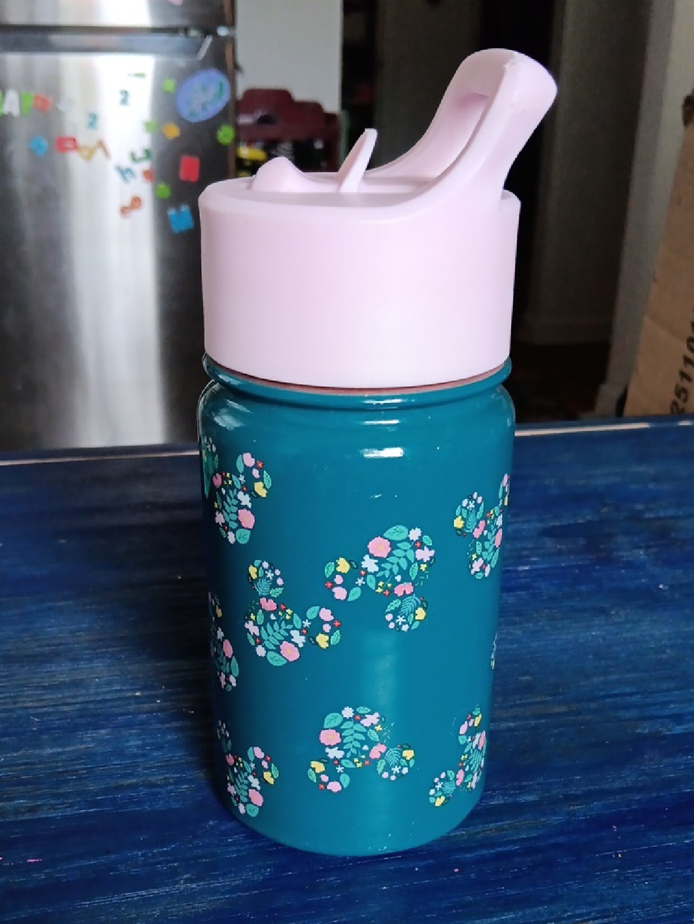 Kids Pink & Teal Floral Disney Simple Modern Water Bottle - 10oz